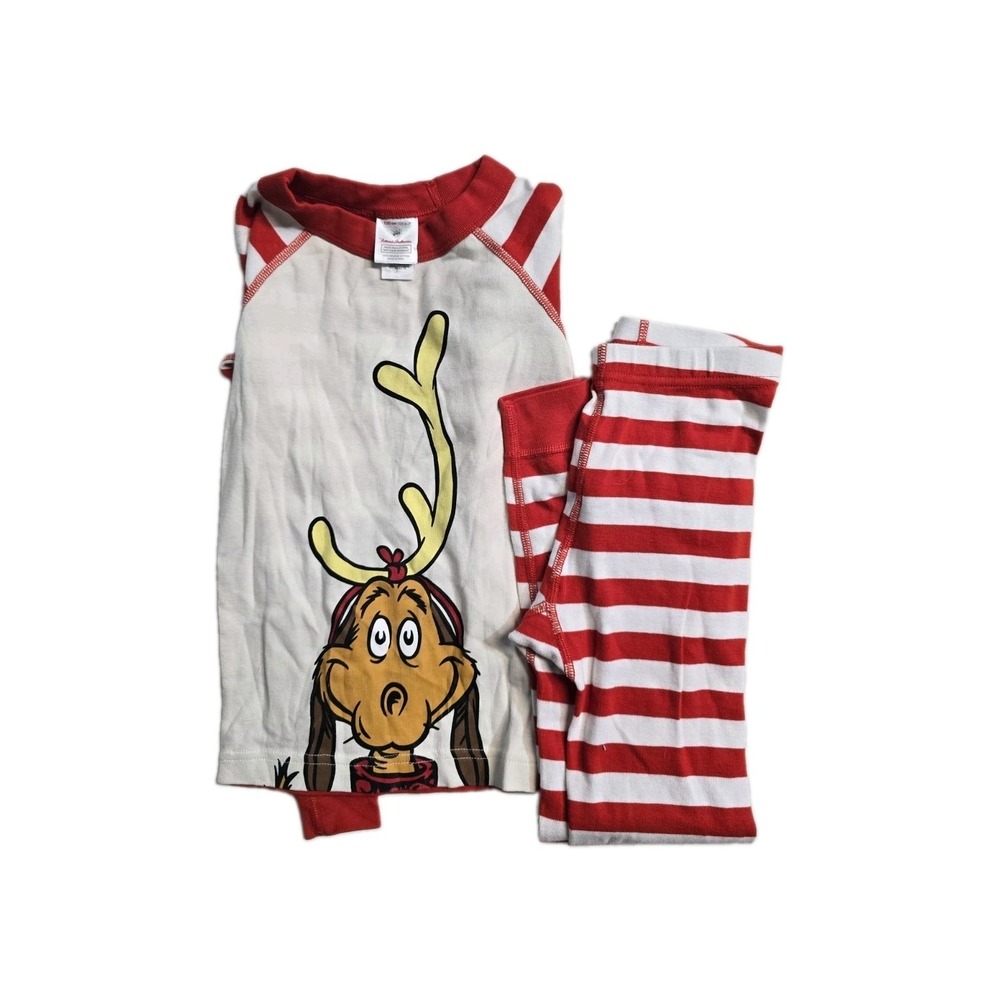 Hanna Andersson Grinch Max The Dog Holiday Pajama Set Size 6-7 Organic